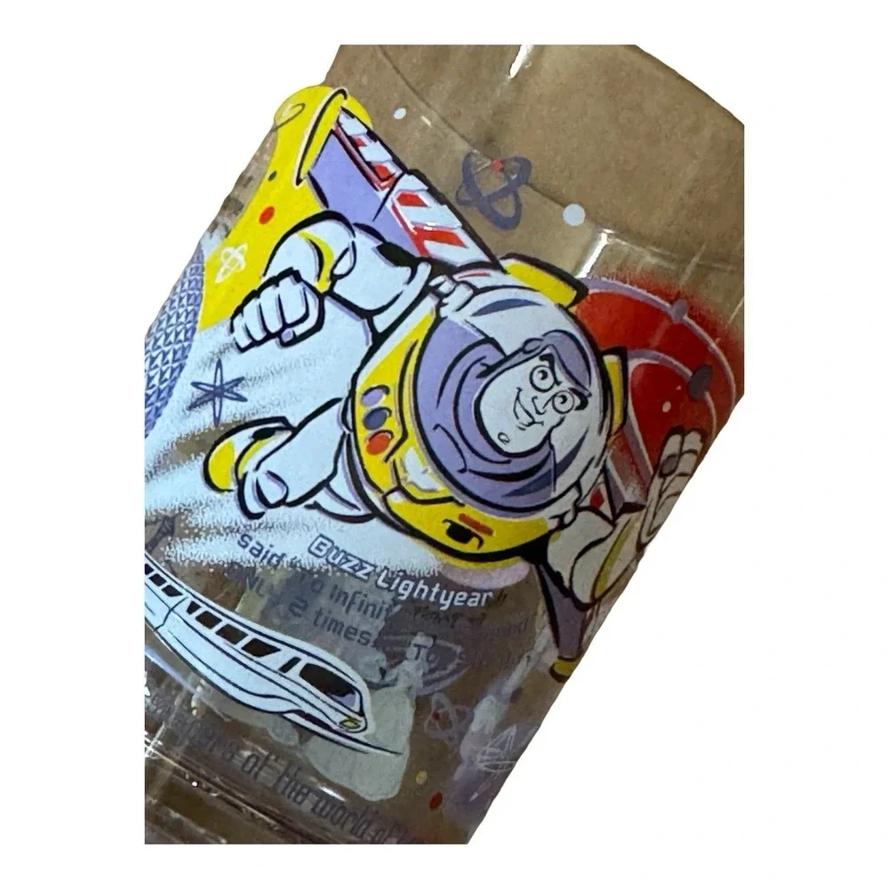 McDonald's Disney100 Collectible Glass Tumbler EPCOT Buzz Lightyear Belle Mickey
